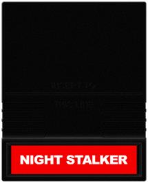 Cartridge artwork for Night Stalker on the Mattel Intellivision.