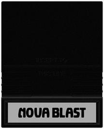 Cartridge artwork for Nova Blast on the Mattel Intellivision.