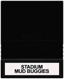 Cartridge artwork for Stadium Mud Buggies on the Mattel Intellivision.