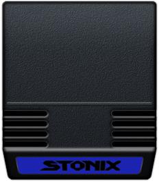 Cartridge artwork for Stonix (Beta 1.1) on the Mattel Intellivision.