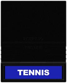Cartridge artwork for Tennis on the Mattel Intellivision.
