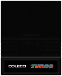 Cartridge artwork for Turbo on the Mattel Intellivision.