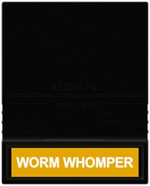 Cartridge artwork for Worm Whomper on the Mattel Intellivision.