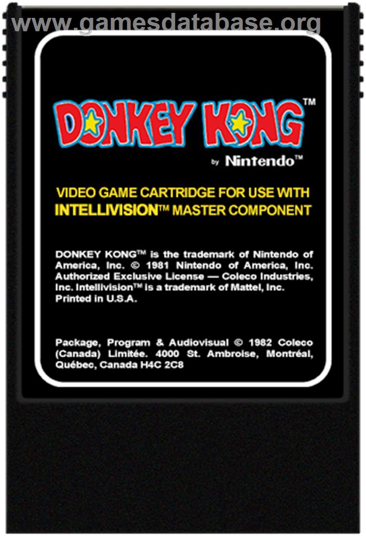 Donkey Kong - Mattel Intellivision - Artwork - Cartridge