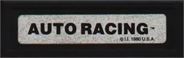 Top of cartridge artwork for Auto Racing on the Mattel Intellivision.