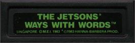 Top of cartridge artwork for Jetsons' Ways With Words on the Mattel Intellivision.
