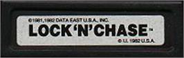 Top of cartridge artwork for Lock'n'Chase on the Mattel Intellivision.