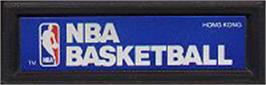 Top of cartridge artwork for NBA Basketball on the Mattel Intellivision.