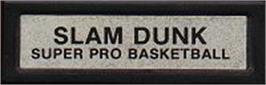 Top of cartridge artwork for Slam Dunk: Super Pro Basketball on the Mattel Intellivision.