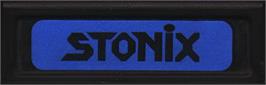 Top of cartridge artwork for Stonix (Beta 1.1) on the Mattel Intellivision.
