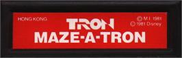 Top of cartridge artwork for TRON: Maze-A-Tron on the Mattel Intellivision.