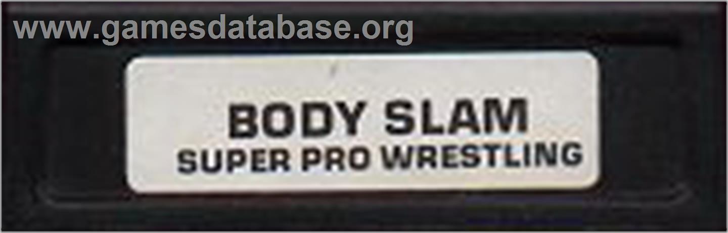 Body Slam: Super Pro Wrestling - Mattel Intellivision - Artwork - Cartridge Top