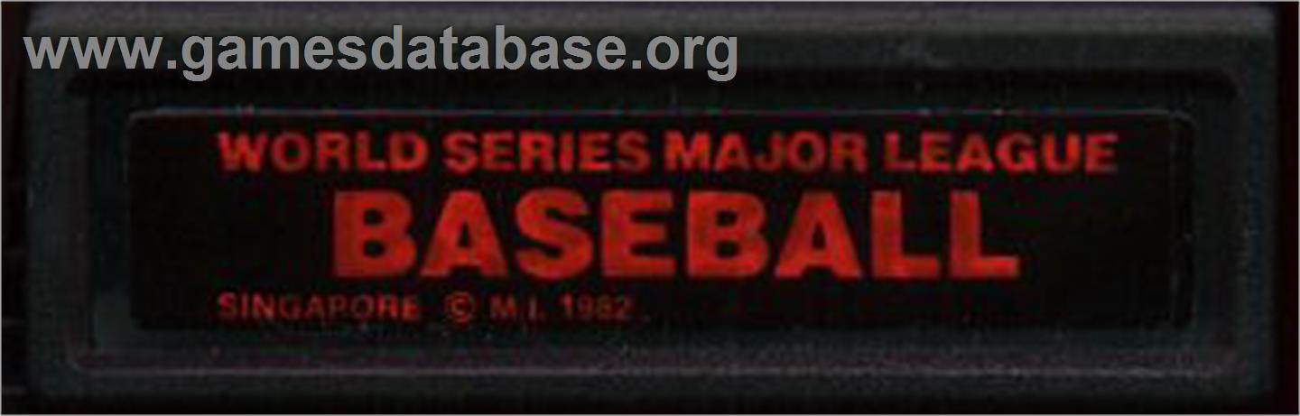 Intellivision World Series Major League Baseball - Mattel Intellivision - Artwork - Cartridge Top