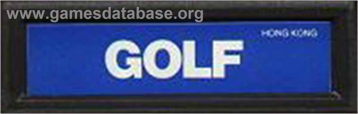 PGA Golf - Mattel Intellivision - Artwork - Cartridge Top