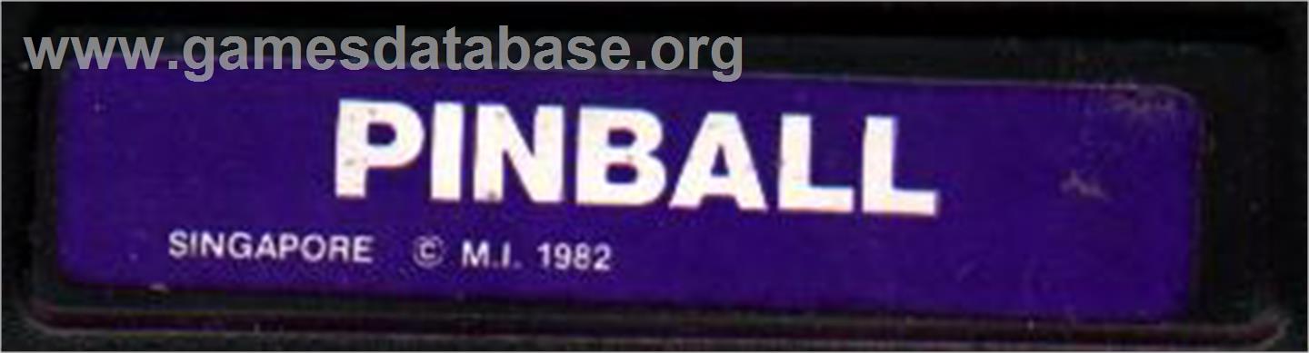 Pinball - Mattel Intellivision - Artwork - Cartridge Top