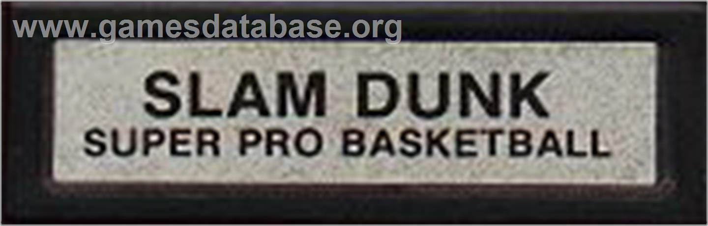 Slam Dunk: Super Pro Basketball - Mattel Intellivision - Artwork - Cartridge Top