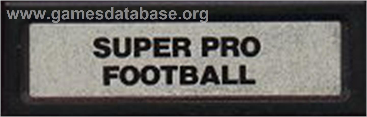 Super Pro Football - Mattel Intellivision - Artwork - Cartridge Top