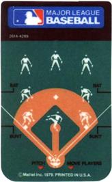 Overlay for Baseball on the Mattel Intellivision.
