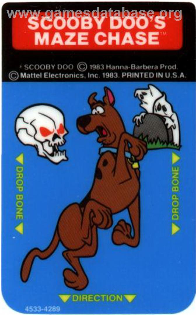Scooby Doo's Maze Chase - Mattel Intellivision - Artwork - Overlay