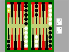 In game image of ABPA Backgammon on the Mattel Intellivision.