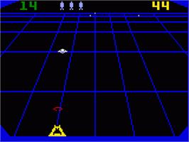 In game image of Beamrider on the Mattel Intellivision.