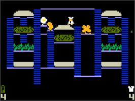 In game image of Burger Time on the Mattel Intellivision.