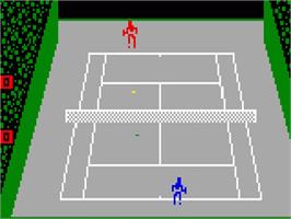 In game image of Championship Tennis on the Mattel Intellivision.
