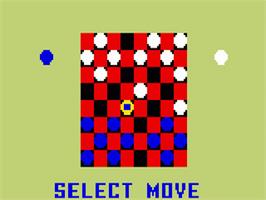 In game image of Checkers on the Mattel Intellivision.