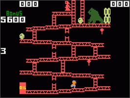 In game image of Donkey Kong on the Mattel Intellivision.