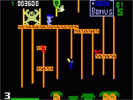 In game image of Donkey Kong Junior on the Mattel Intellivision.