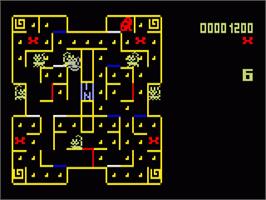 In game image of Mouse Trap on the Mattel Intellivision.