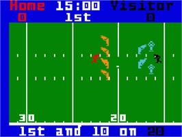 In game image of NFL Football on the Mattel Intellivision.