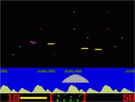 In game image of Nova Blast on the Mattel Intellivision.
