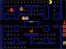 In game image of Pac-Man on the Mattel Intellivision.