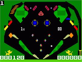 In game image of Pinball on the Mattel Intellivision.