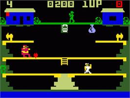In game image of Popeye on the Mattel Intellivision.