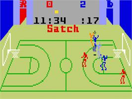 In game image of Slam Dunk: Super Pro Basketball on the Mattel Intellivision.