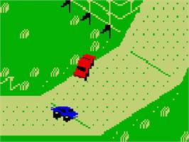In game image of Stadium Mud Buggies on the Mattel Intellivision.