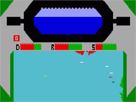 In game image of Sub Hunt on the Mattel Intellivision.