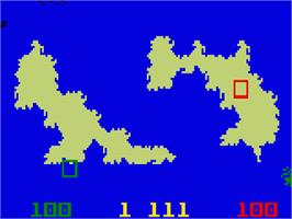 In game image of Utopia on the Mattel Intellivision.