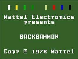 Title screen of ABPA Backgammon on the Mattel Intellivision.