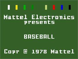 Title screen of Baseball on the Mattel Intellivision.
