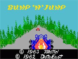 Title screen of Bump 'n' Jump on the Mattel Intellivision.