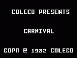 Title screen of Carnival on the Mattel Intellivision.