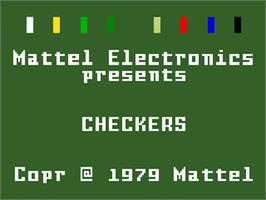 Title screen of Checkers on the Mattel Intellivision.