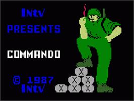 Title screen of Commando on the Mattel Intellivision.