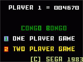 Title screen of Congo Bongo on the Mattel Intellivision.