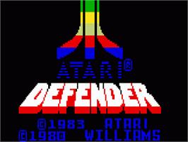 Title screen of Defender on the Mattel Intellivision.