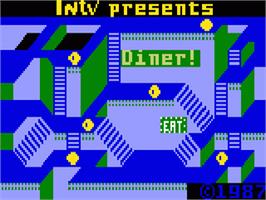 Title screen of Diner on the Mattel Intellivision.