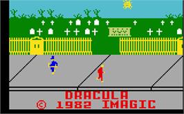 Title screen of Dracula on the Mattel Intellivision.